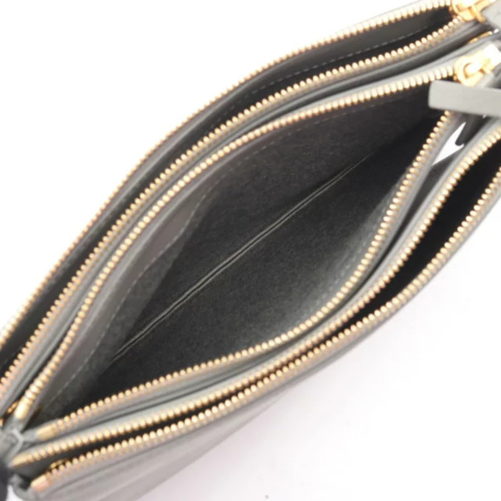 Celine Trio Shoulder Bag Leather Gray - Picture 3 of 8
